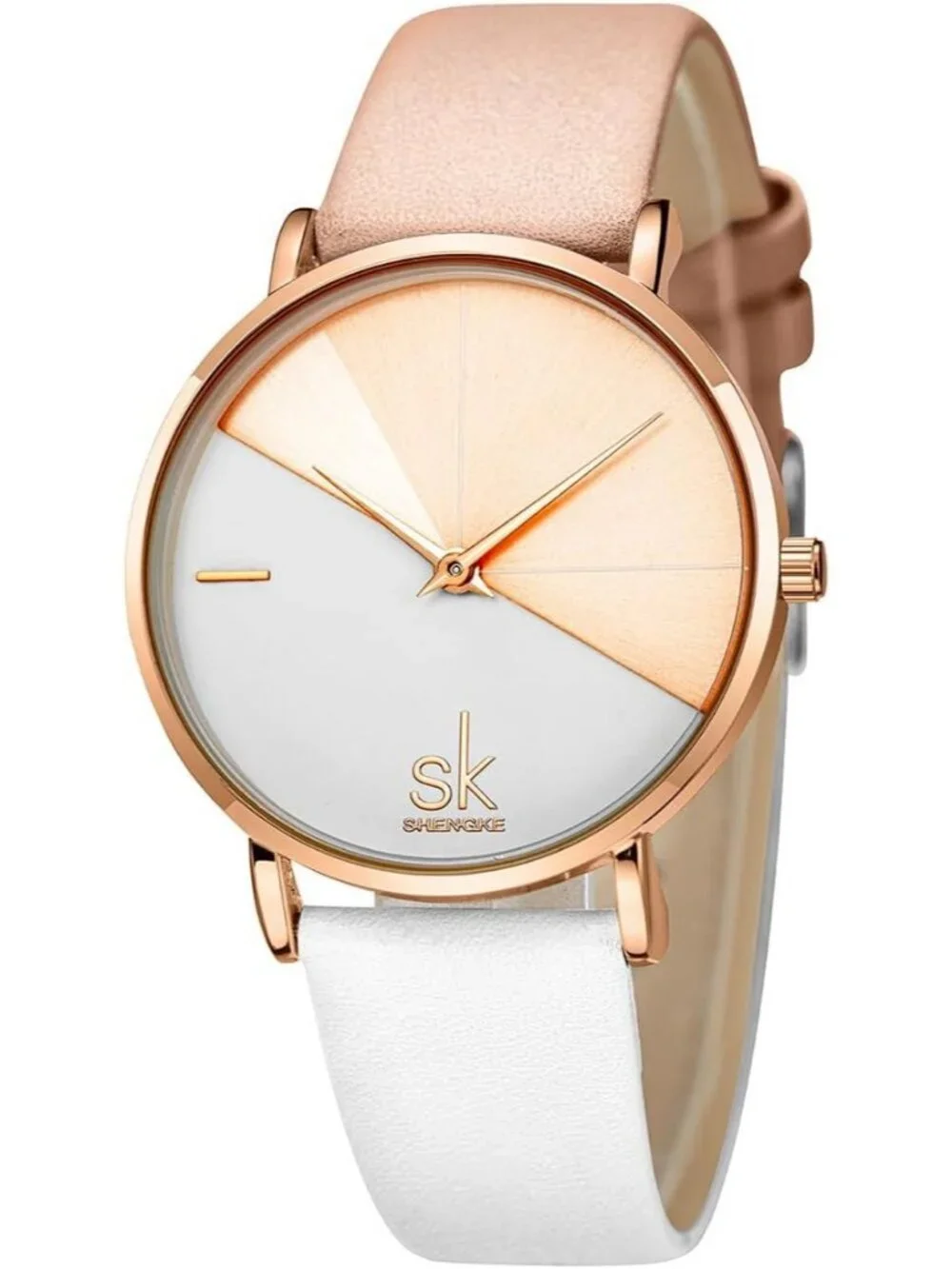 Women's White-Marble Creative Simplicity Genuine Leather Elegant Wrist Watches